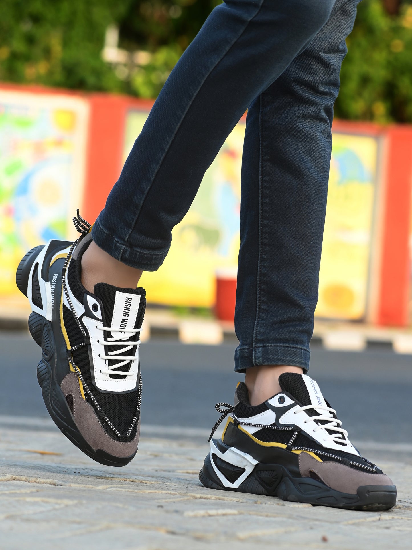 Rising Wolf Premium Multi-Textured Chunky Sneakers