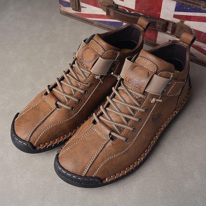 LDECK Vintage Hand-Stitched Leather Boots