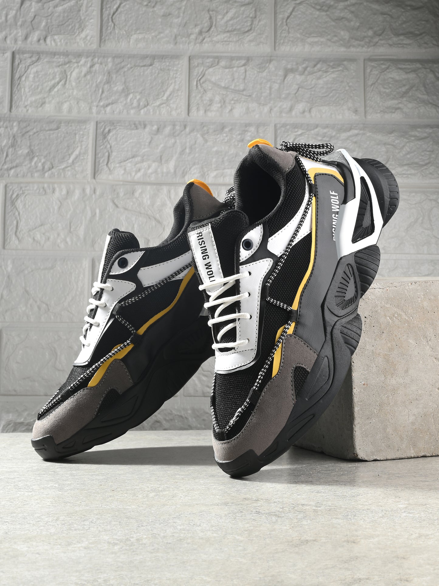 Rising Wolf Premium Multi-Textured Chunky Sneakers