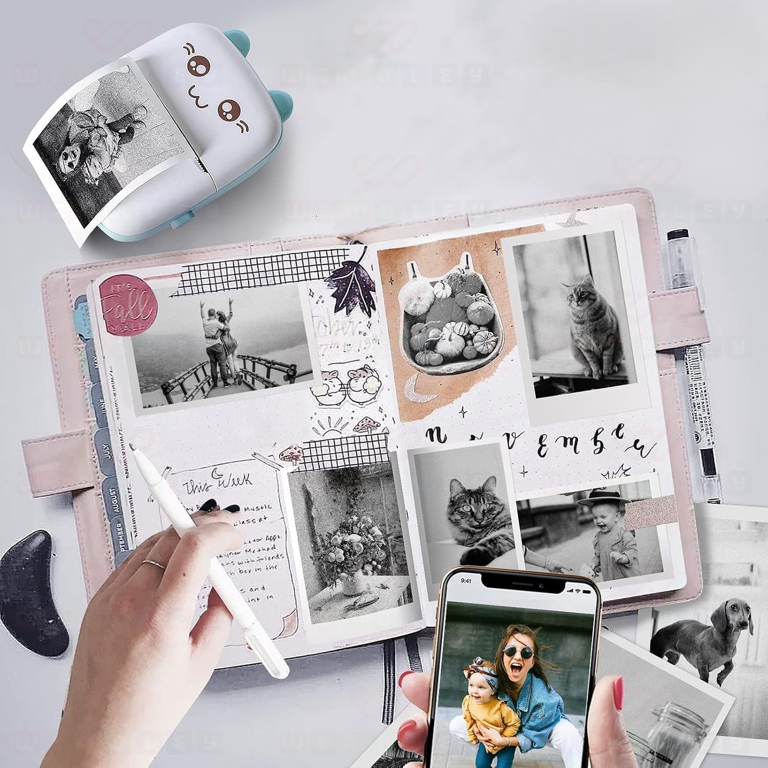 HillKart™ Portable Mini Pocket Printer (Inkless & Bluetooth)