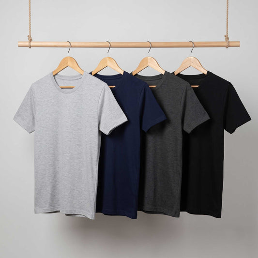 Pack of 4 Printed Round Neck T-Shirts