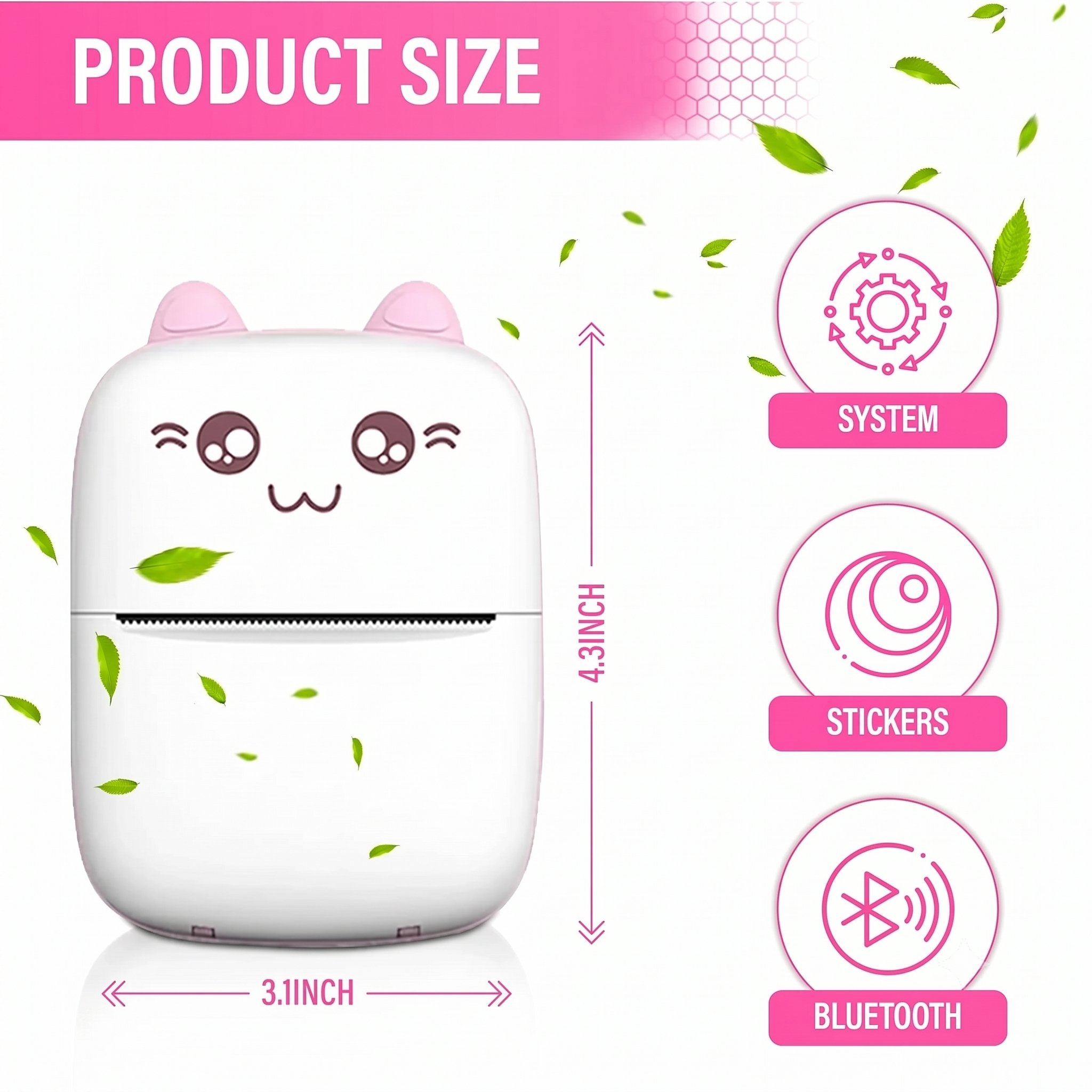 HillKart™ Portable Mini Pocket Printer (Inkless & Bluetooth)