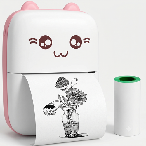 HillKart™ Portable Mini Pocket Printer (Inkless & Bluetooth)