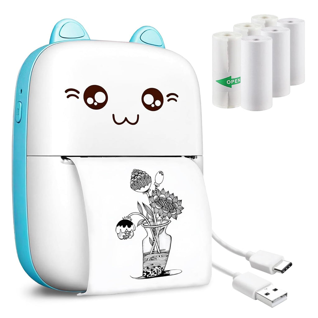 HillKart™ Portable Mini Pocket Printer (Inkless & Bluetooth)