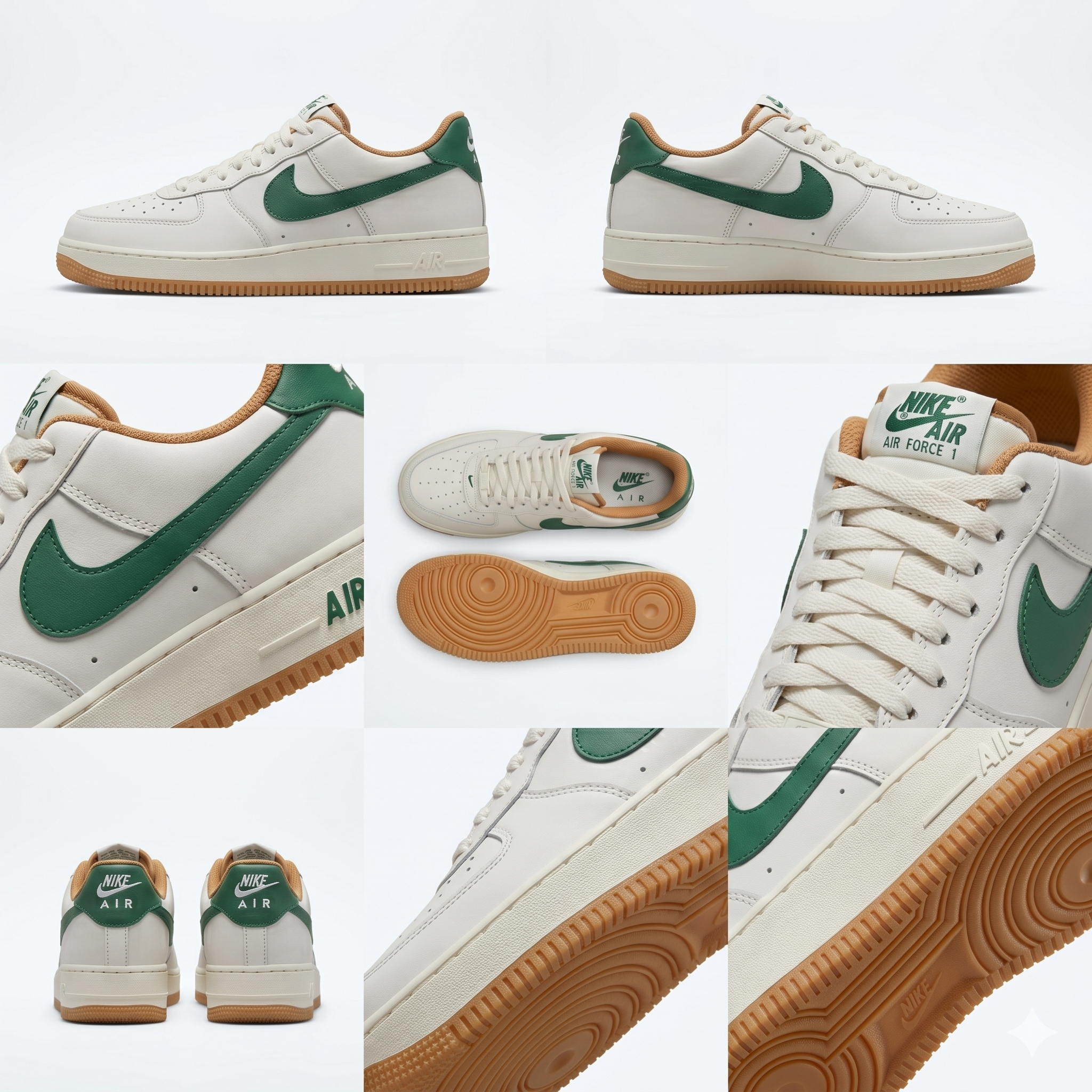Nike Air Force 1 Low 'Noble Green' (Gum Sole Edition)