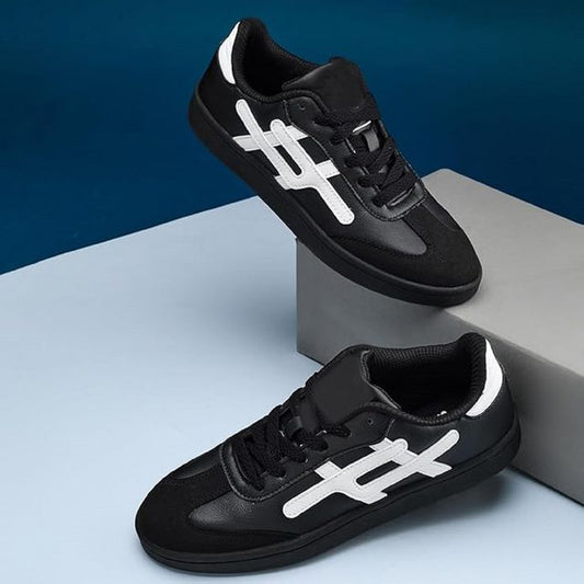Premium Retro Court Terrace Sneakers (Stealth Black)