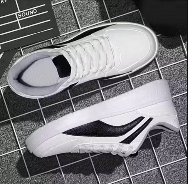 Premium Wave-Stripe Casual Skate Sneakers