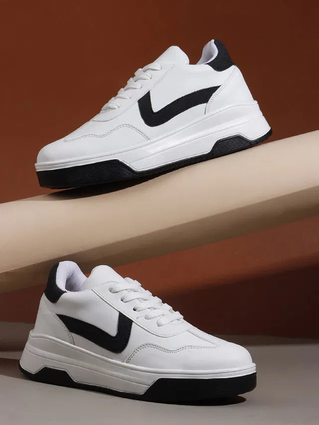 Vintage Court Skate Sneakers (White / Black)