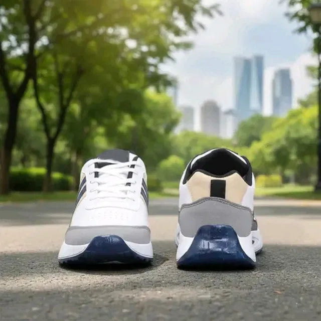 Premium Lightweight Fashion Casual Sneakers (Navy / Beige)