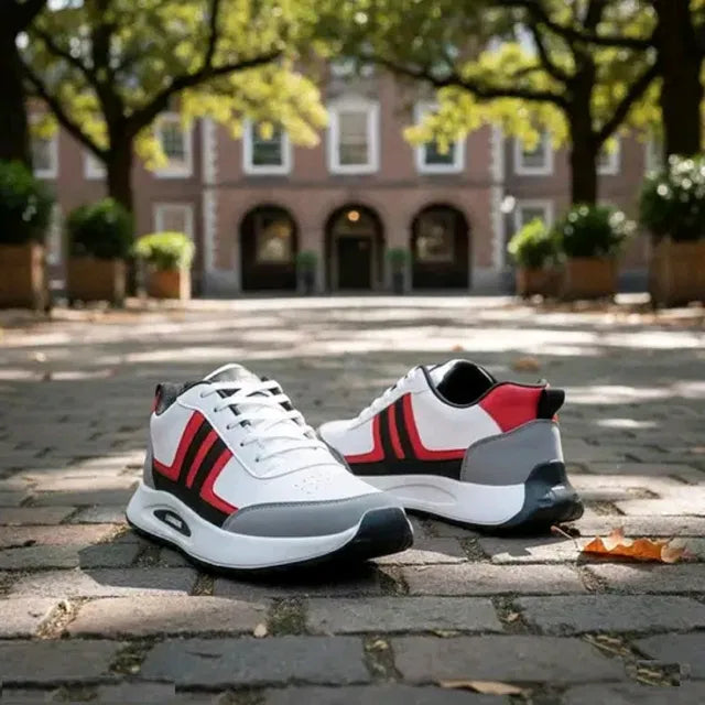 Premium Lightweight Fashion Casual Sneakers (Crimson / Grey)