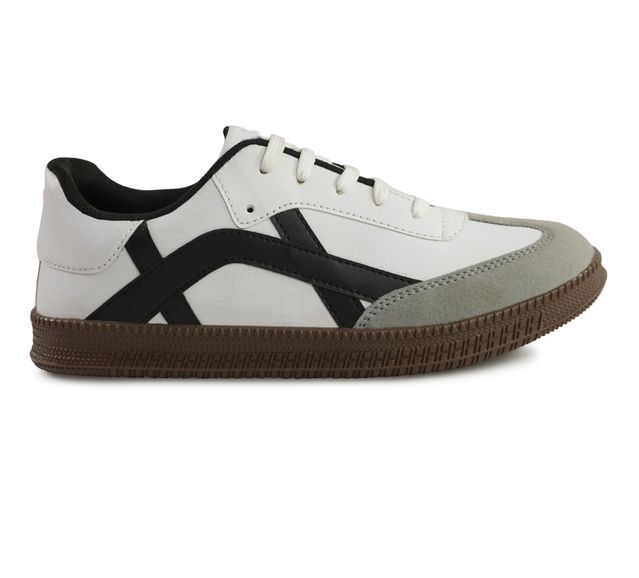 Premium Retro Court Terrace Sneakers (White / Black)