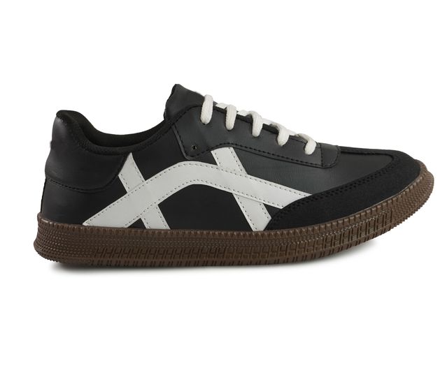 Premium Retro Court Terrace Sneakers (Stealth Black / White)