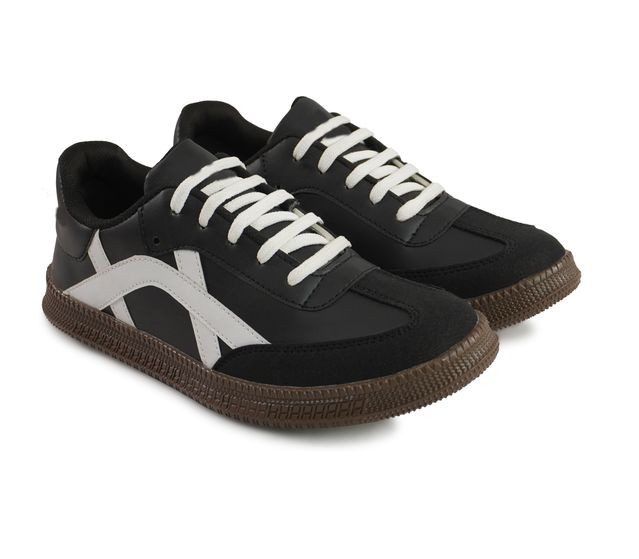 Premium Retro Court Terrace Sneakers (Stealth Black / White)
