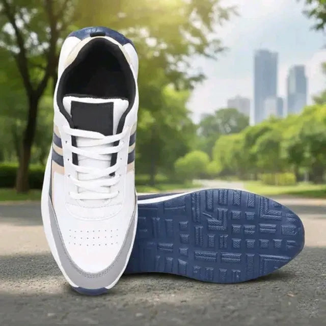 Premium Lightweight Fashion Casual Sneakers (Navy / Beige)