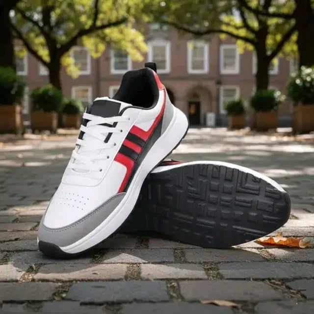 Premium Lightweight Fashion Casual Sneakers (Crimson / Grey)