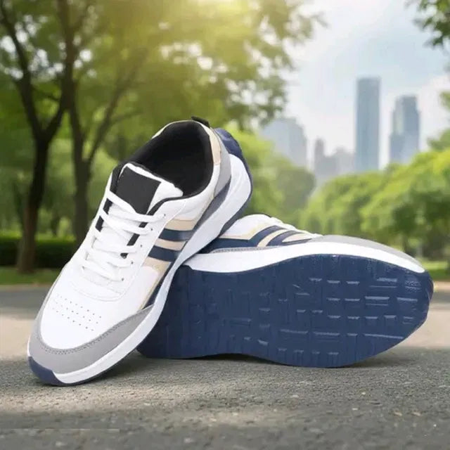 Premium Lightweight Fashion Casual Sneakers (Navy / Beige)